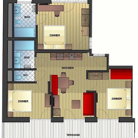 לינה וארוחת בוקר Appartement-pension Kendlbacher גרוסארל